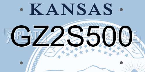 GZ2S500 Kansas License Plate