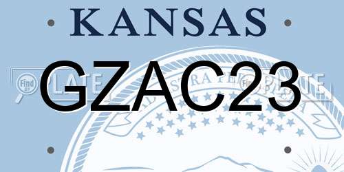 GZAC23 Kansas License Plate