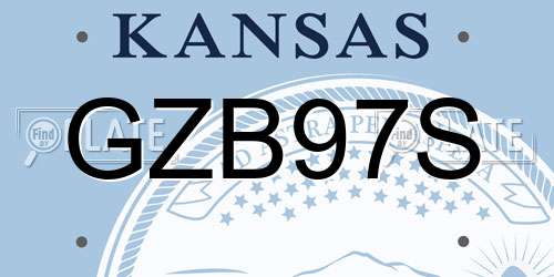 GZB97S Kansas License Plate