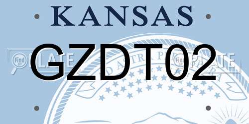 GZDT02 Kansas License Plate