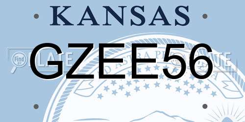 GZEE56 Kansas License Plate