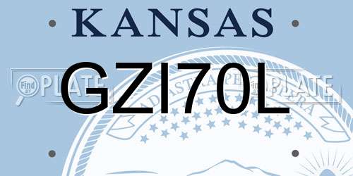 GZI70L Kansas License Plate