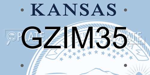 GZIM35 Kansas License Plate