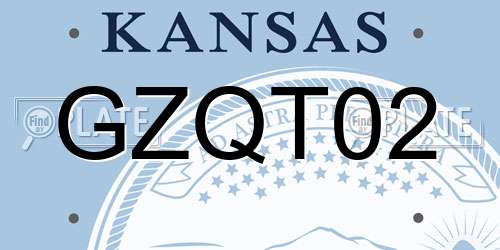 GZQT02 Kansas License Plate