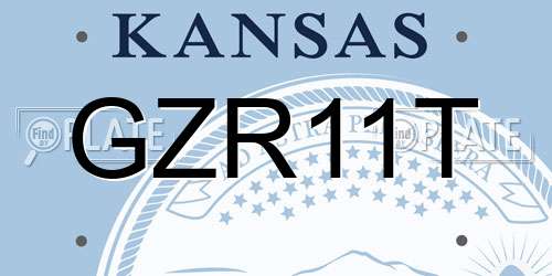 GZR11T Kansas License Plate
