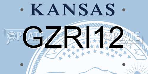 GZRI12 Kansas License Plate