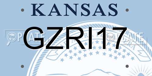 GZRI17 Kansas License Plate