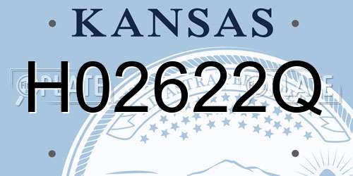H02622Q Kansas License Plate