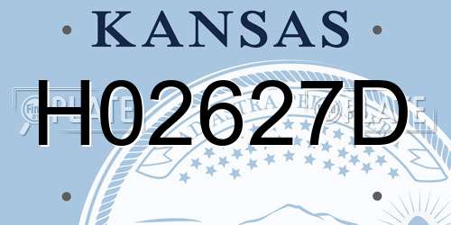 H02627D Kansas License Plate