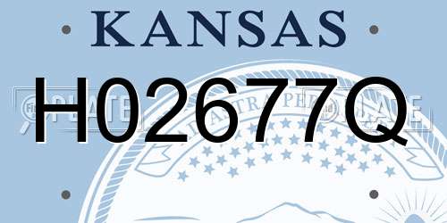 H02677Q Kansas License Plate