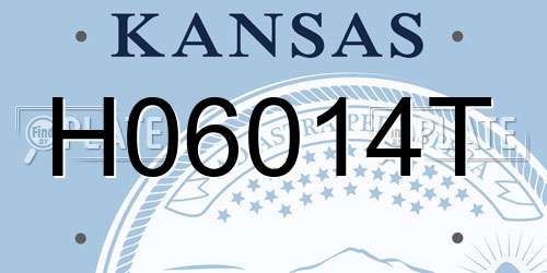H06014T Kansas License Plate