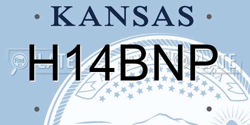 H14BNP Kansas License Plate