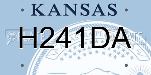 H241DA Kansas License Plate