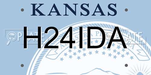 H24IDA Kansas License Plate