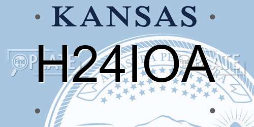 H24IOA Kansas License Plate