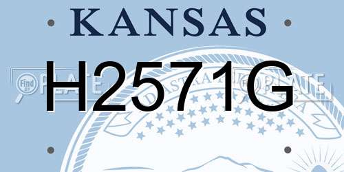 H2571G Kansas License Plate
