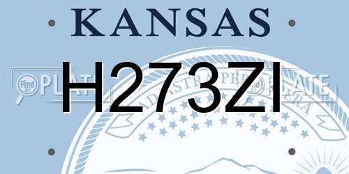 H273ZI Kansas License Plate