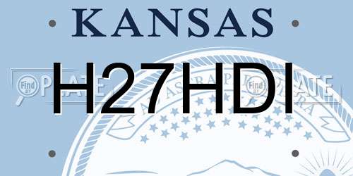 H27HDI Kansas License Plate
