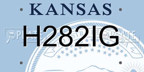 H282IG Kansas License Plate
