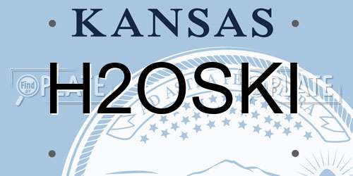 H2OSKI Kansas License Plate