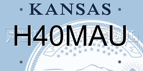 H40MAU Kansas License Plate