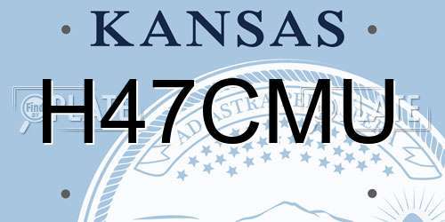 H47CMU Kansas License Plate