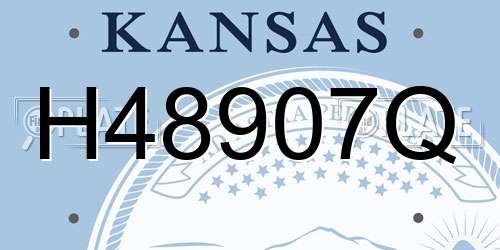 H48907Q Kansas License Plate