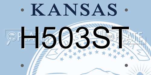 H503ST Kansas License Plate