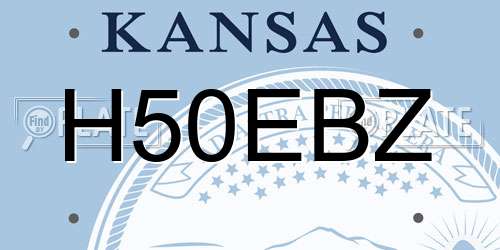 H50EBZ Kansas License Plate