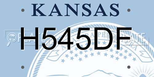 H545DF Kansas License Plate