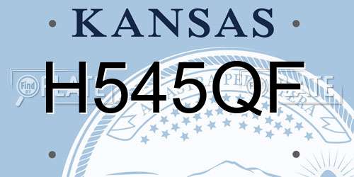 H545QF Kansas License Plate