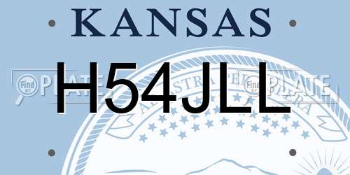 H54JLL Kansas License Plate