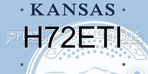 H72ETI Kansas License Plate