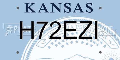 H72EZI Kansas License Plate