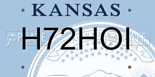 H72HOI Kansas License Plate