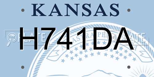 H741DA Kansas License Plate
