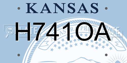 H741OA Kansas License Plate