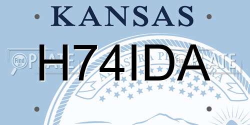 H74IDA Kansas License Plate