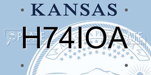 H74IOA Kansas License Plate