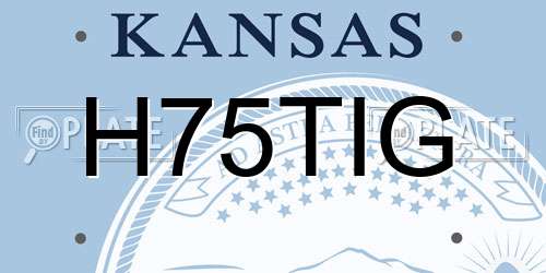 H75TIG Kansas License Plate