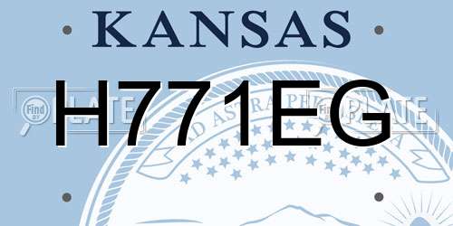 H771EG Kansas License Plate