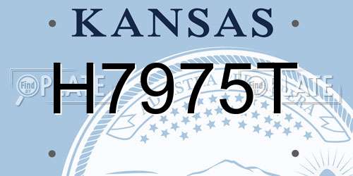 H7975T Kansas License Plate