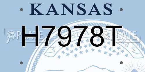 H7978T Kansas License Plate