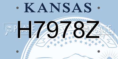 H7978Z Kansas License Plate