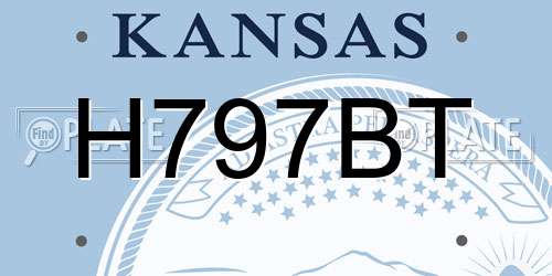 H797BT Kansas License Plate
