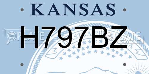 H797BZ Kansas License Plate
