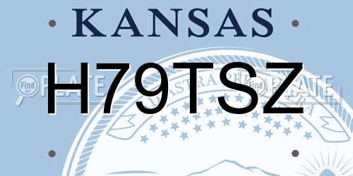 H79TSZ Kansas License Plate