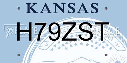 H79ZST Kansas License Plate