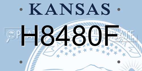 H8480F Kansas License Plate