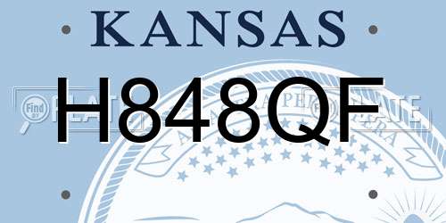H848QF Kansas License Plate